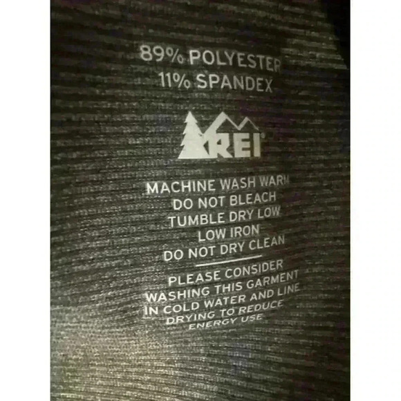 REI Women's Medium Half-Zip Midweight Base Layer Gray Stripe Long Sleeve - Picture 5 of 9